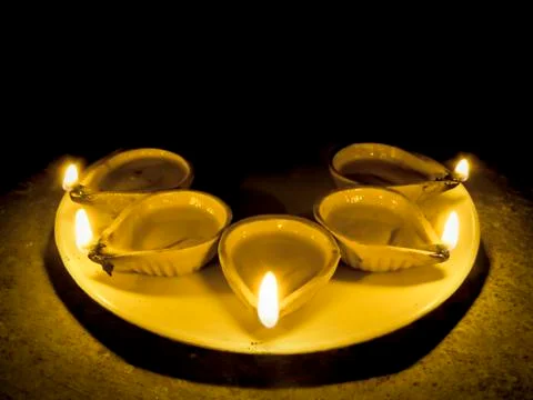 Flames, diyas Foto stock