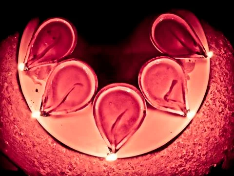 Flames, diyas Stock Photos