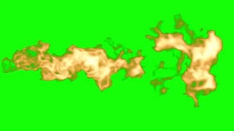 Flames erupting on green screen background Video stock 337807452