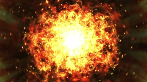 Flames Explosion with Alpha Matte Stock Footage 43916819