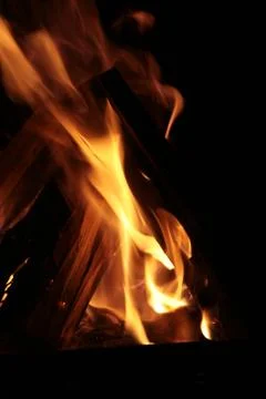 Flames Fidgety. Stock Photos