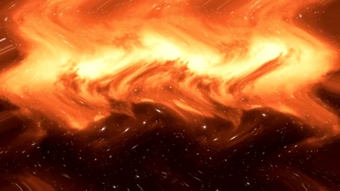 Flames of fire against the backdrop of space. Stock Footage 250536053