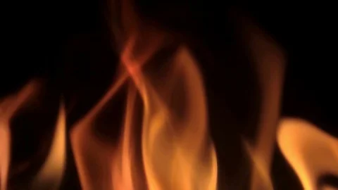 Flames fire on black background 스톡 동영상 71679743