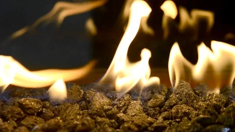 Flames of fire close-up Stock Footage 80902309