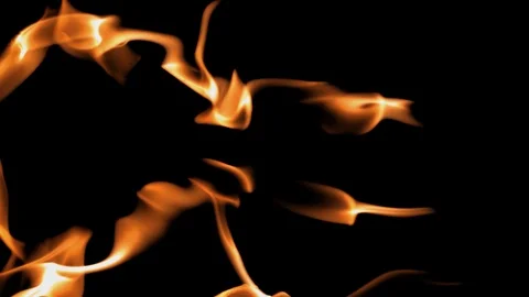 Flames of fire Close up shot on an isolated background Video stock 122176448