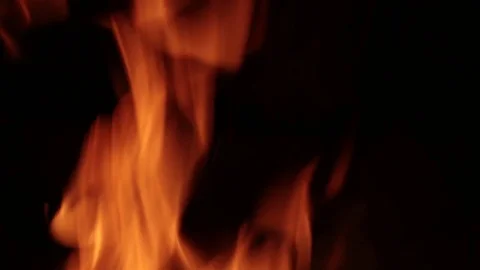 Flames of fire in a fireplace. Stock Footage 69950626