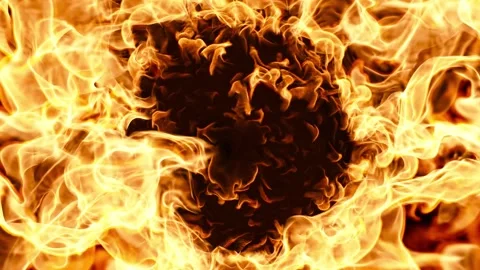 Flames fire frame movement on black backgrounds rendering Vídeos de archivo 331525501