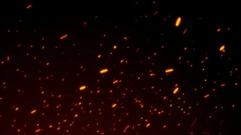Flames fire sparks flying movement effect on dark backgrounds rendering Vídeos de archivo 327943979