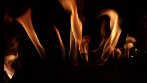 Flames of a fireplace Stock Footage 85279057