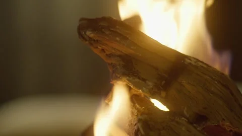 Flames in fireplace Vidéo 270211753