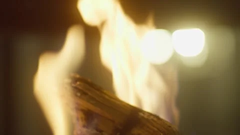 Flames in fireplace Stock Footage 270212033