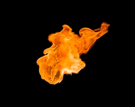 Flames of flame on the black background Stock Photos