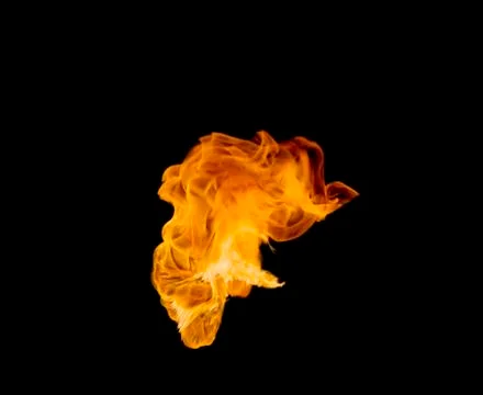 Flames of flame on the black background Stock Photos