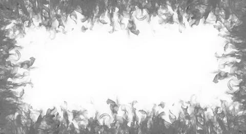 Flames  frame on white background Illustrazione stock