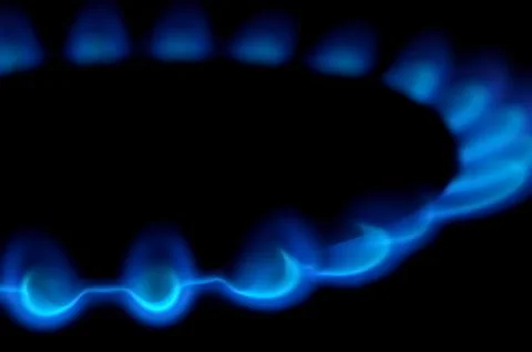 Flames of gas Stock Photos