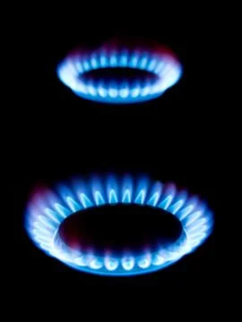 Flames of gas Stock Photos