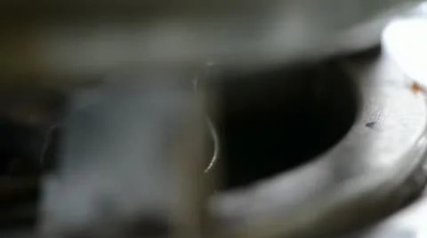 Flames of gas stove 库存影片 21435128