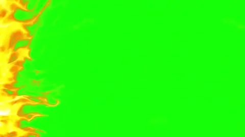 Flames On Green Screen Stock Footage 289100461