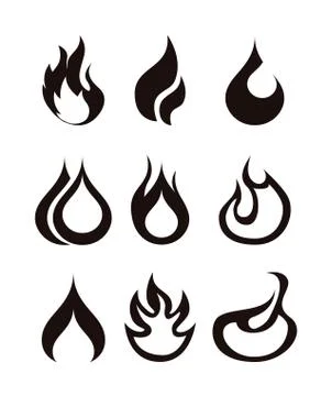 Flames icon over white background vector illustration Stock Illustration