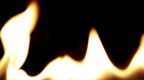 Flames isolated on black background Stock Footage 36437751