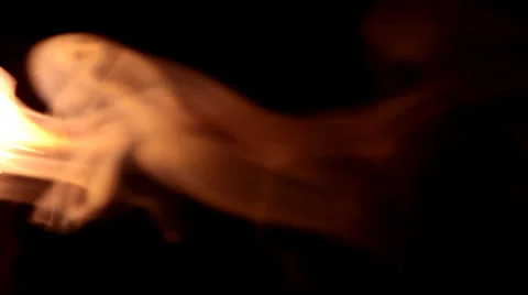 Flames isolated on black background Stock Footage 36438048