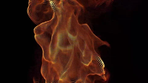 Flames isolated on black background, looped animation Stock Footage 247524752