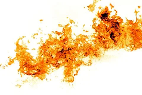 Flames isolated on a white background Stock Photos