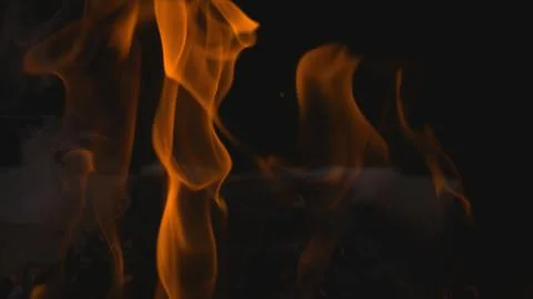 Flames on left side of screen and in background Stock Photos