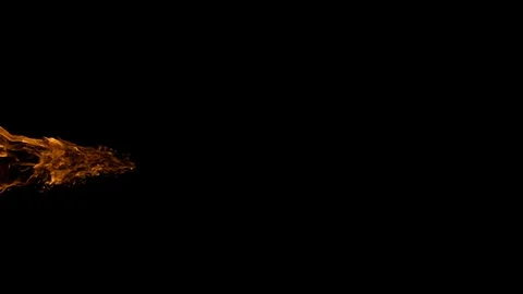Flames moving horizontally in super slow motion. Shot on Phantom Flex 4K camera. Stock Footage 130349712