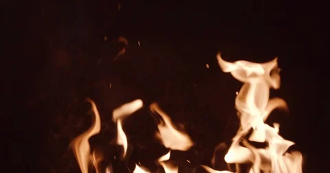 Flames roll in foreground with background Stock Footage 102787902