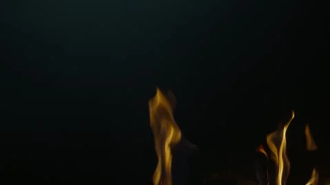 Flames, slight camera movement to the bottom, slow motion, dark, fire 스톡 동영상 269507152