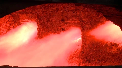 Flames of the smelting bath Stock Footage 52823440