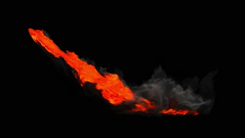 The flames spewed out in a line.  Видео 139213336