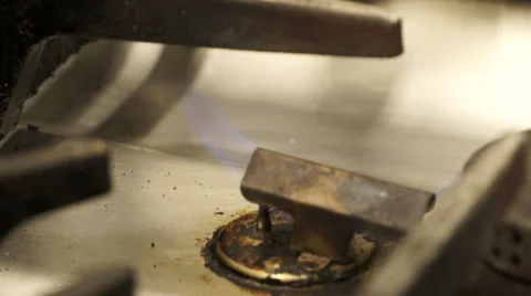 Flames in the stove Stock-Footage 44794185