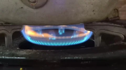 Flames on the stove Stock Footage 314627982