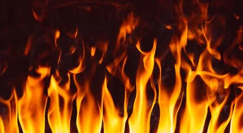 Flames texture background on a black background Foto stock