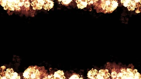 Flames at the top and bottom of the screen.place for text. Stock Footage 86657270