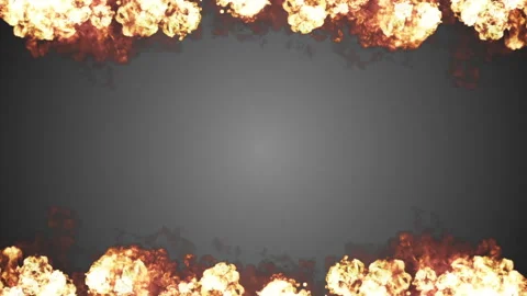 Flames in the upper and lower parts of the screen. fiery sandwich. barbecue boom Stock Footage 86657495