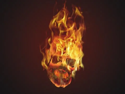Flameskull Stock Illustration