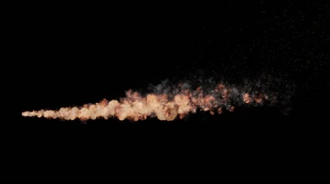 Flamethrower Fire Blast on Black (Side view) 库存影片 46370672