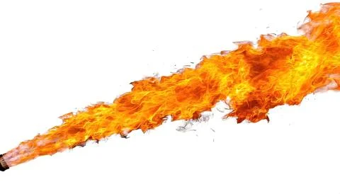 Flamethrower or blow torch flame is a ranged incendiary device designed to .. Stock Photos