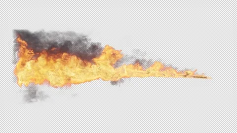 Flamethrower on Transparent Background Stock Footage 313993796