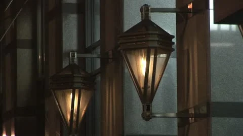 Flaming Antique Lanterns Video stock 14840398