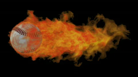 Flaming baseball 스톡 동영상 374626