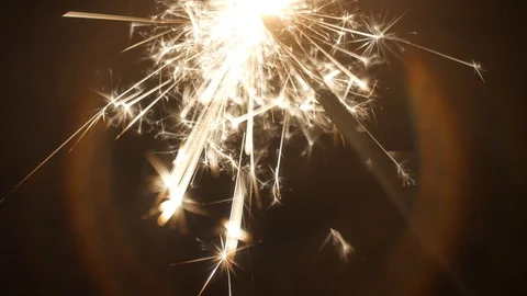 Flaming Bengali fire. Close-up. Video stock 88310418