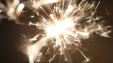 Flaming Bengali fire. Close-up. Stock Footage 88311405