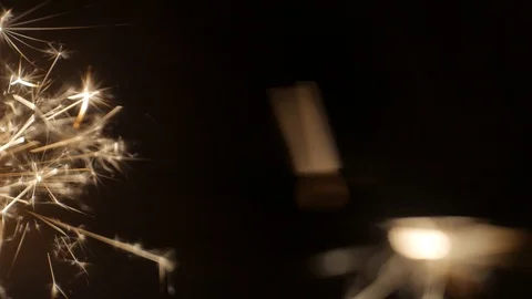 Flaming Bengali fire. Close-up. Stock-Footage 88576110