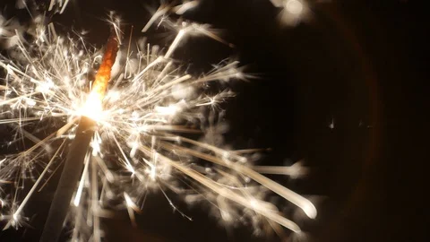 Flaming Bengali fire. Close-up. Stock Footage 88577060