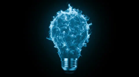 Flaming bulb Stock Footage 25848549