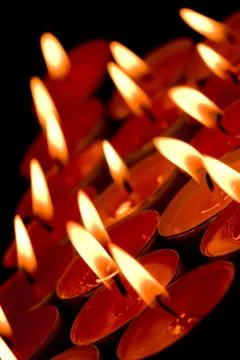 Flaming candles Stock Photos